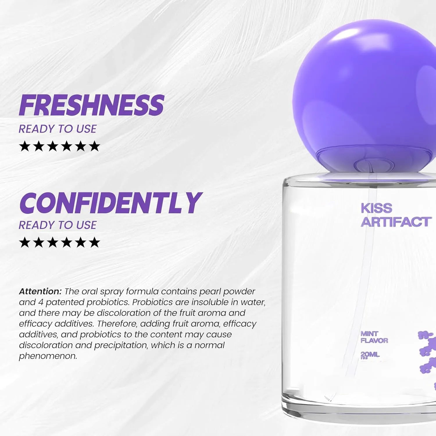 20ml portable oral spray bottle with pump dispenser for body care hydration