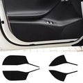 Carbon fibre protective film for Tesla Model S car door interior panels, four-piece pack.