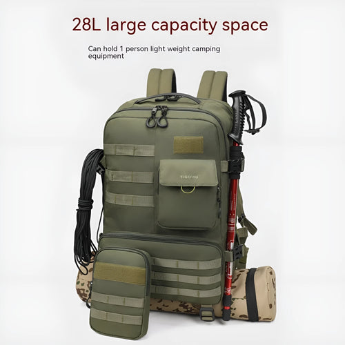 17-inch tactical backpack in Army Green or Black with 20-35L capacity