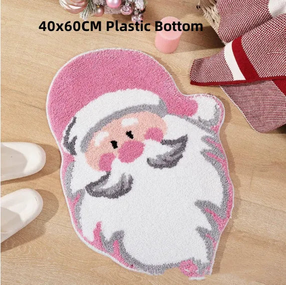 Christmas themed hallway mat with festive design and anti-slip backing in multiple size options