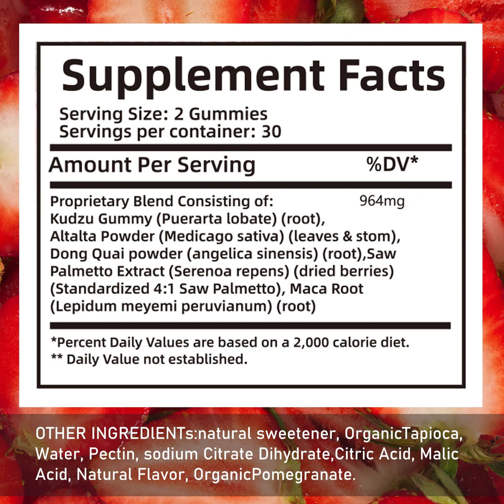 Aguaje gummies herbal supplement bottle with 60 gummies for booty enhancement natural plant based formula