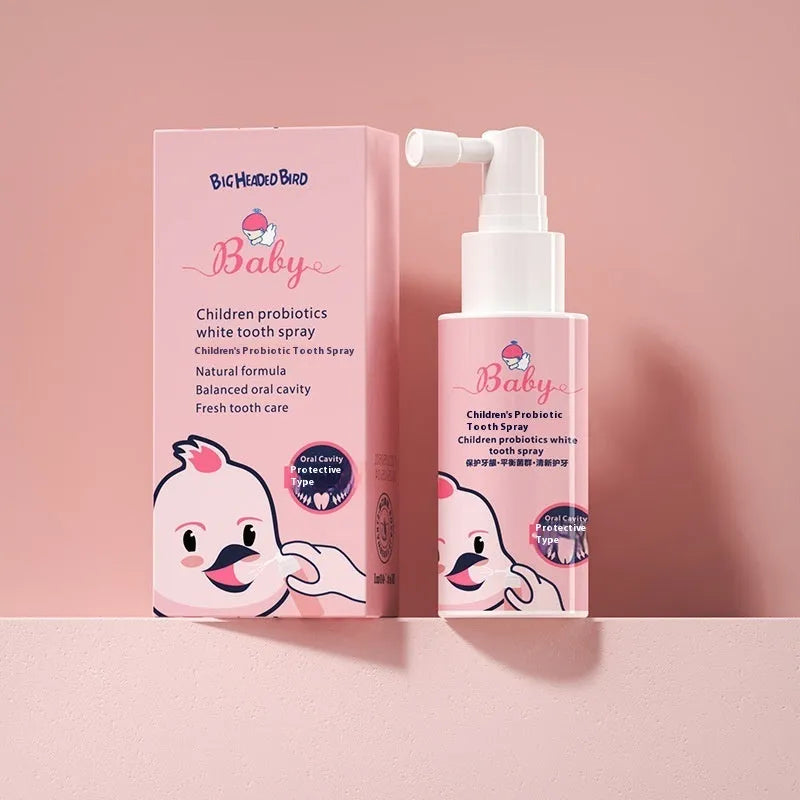 Children's probiotic white teeth cleaning spray bottle 40ml with anticavity properties