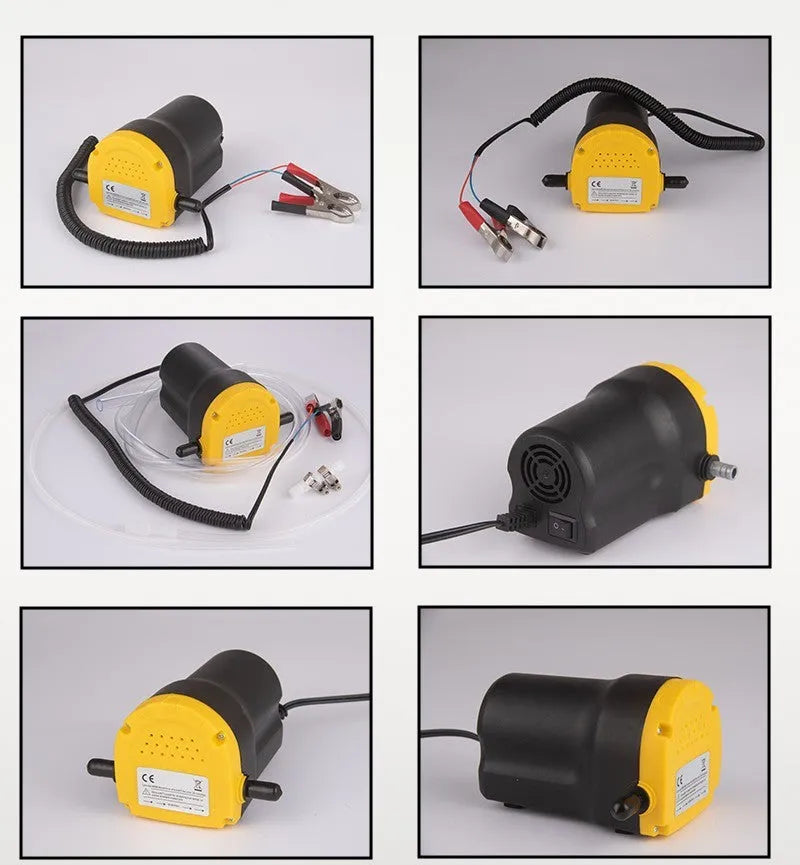 12V electric self-priming oil gear pump with engineering plastic body for transferring engine oil.