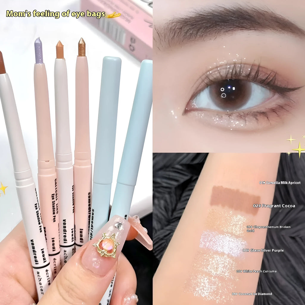 INS style eye shadow pen in a choice of six colours including camellia milk apricot and fragrant cocoa.