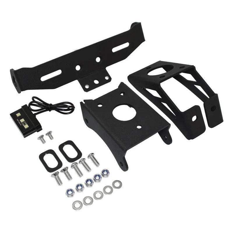 Black aluminium alloy license plate bracket for Honda motorcycle rear mounting