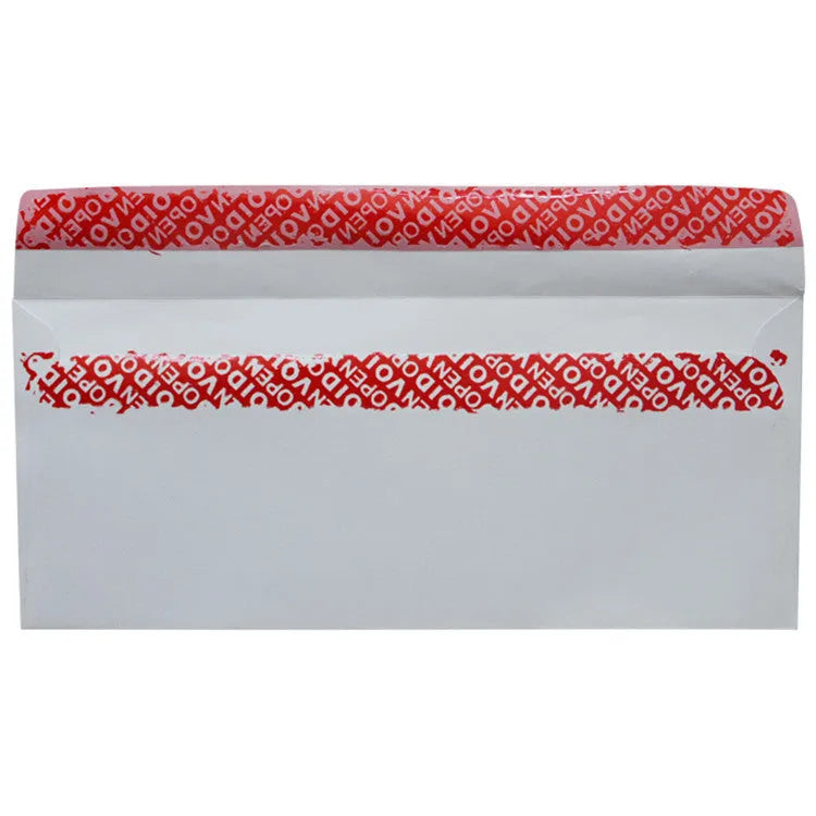 Blue tamper-evident confidential envelope with self-adhesive seal, size 105mm by 240mm.