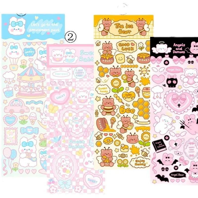 PVC waterproof cartoon decorative stickers for agendas and notebooks