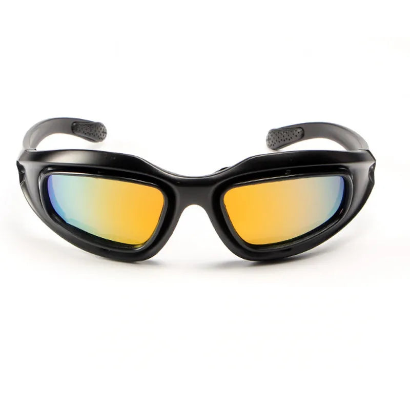 Tactical polarized sports sunglasses with PC lenses and full rim frame for outdoor cycling