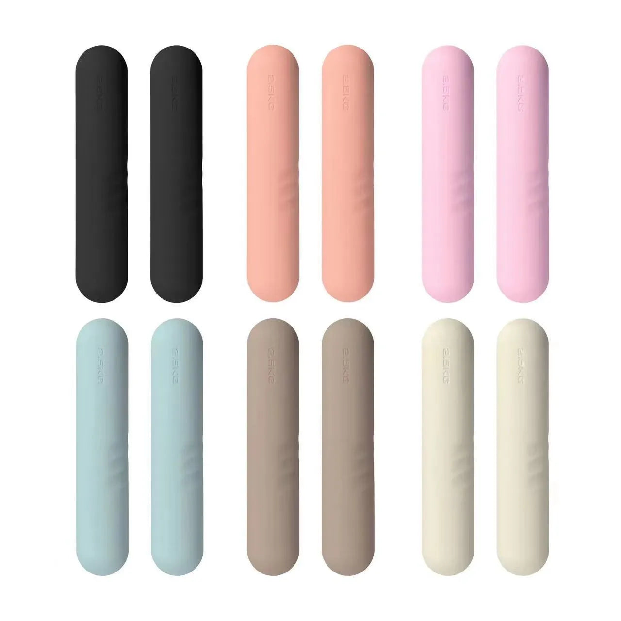 Silicone-edged hand-drawn dumbbell stick for fitness in various colours and weights.