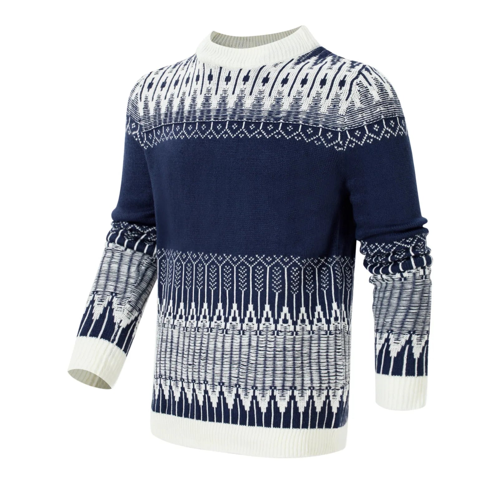 Men's knitted pullover sweater in various sizes for winter wear