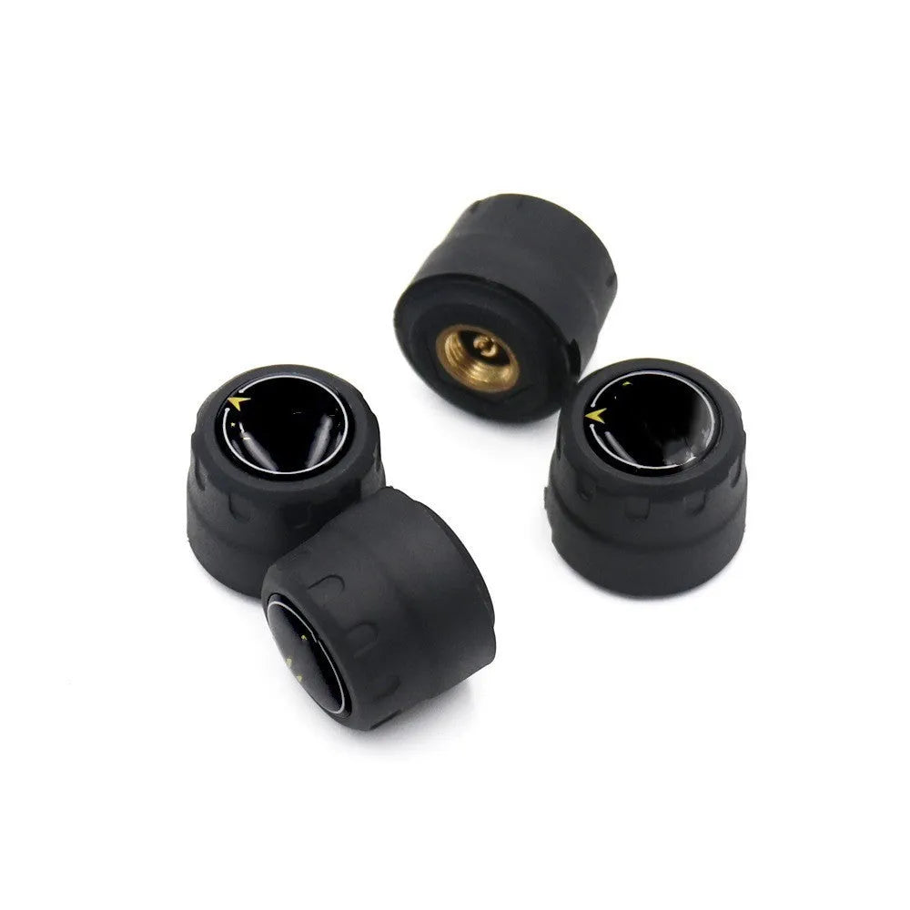Bluetooth automotive tyre pressure monitor system with four external sensors, wrench, and anti-theft screws
