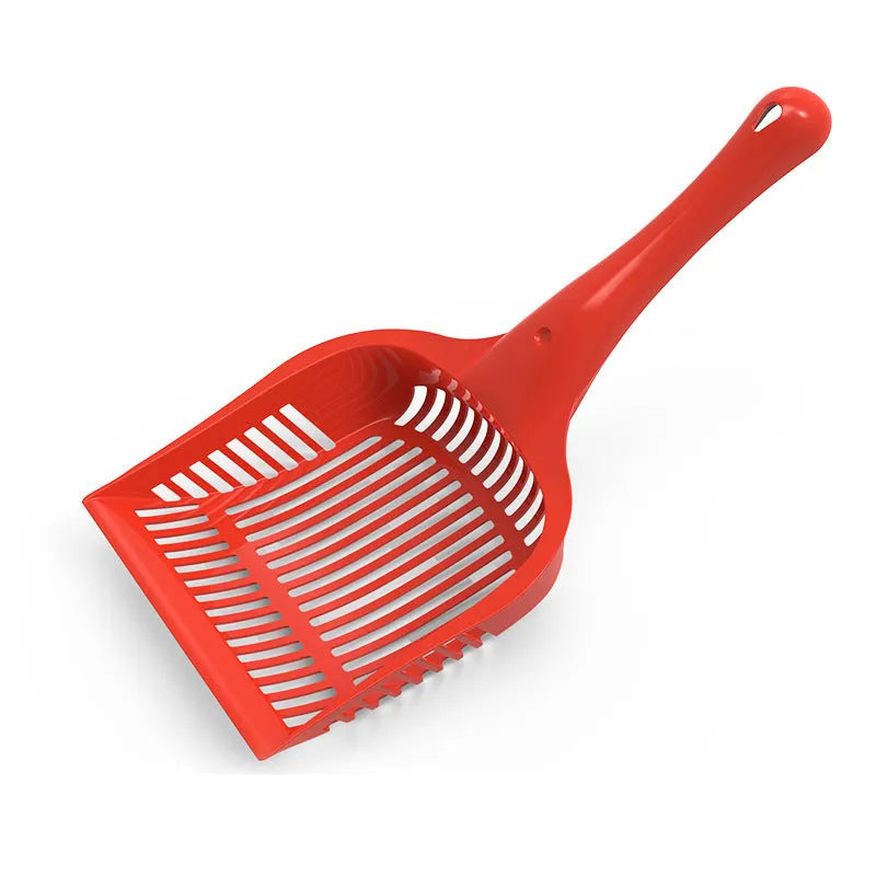 PP plastic cat litter scoop in red, yellow, or blue available in small or medium size