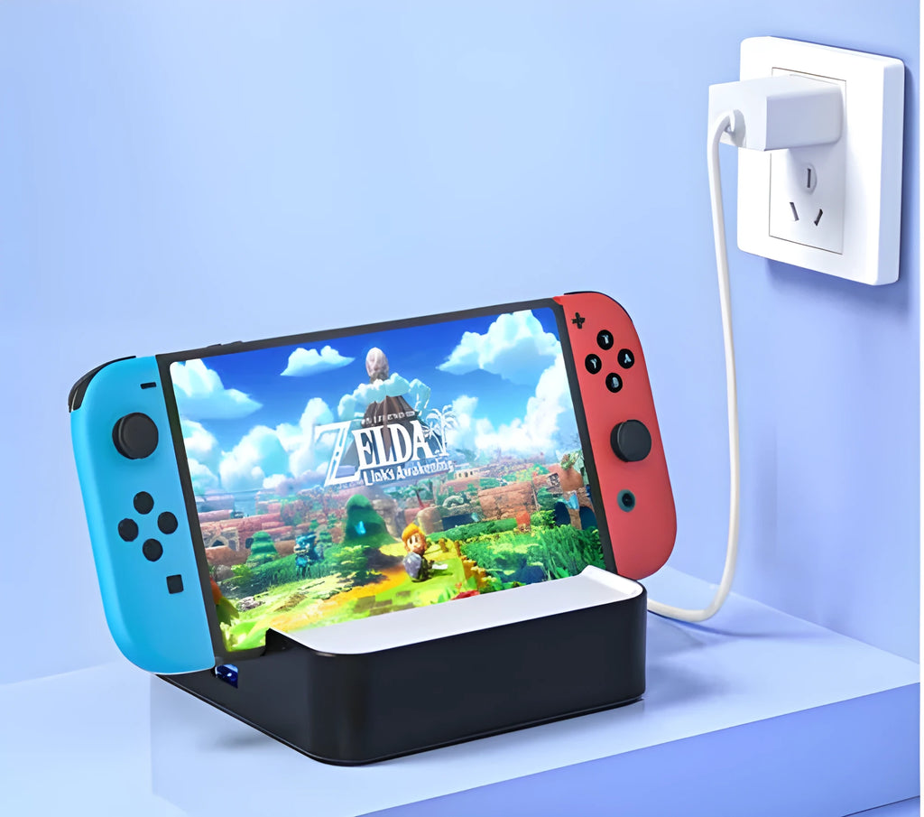 Compact portable game console adapter with rotary design in PVC-aluminium alloy housing for 4K HD projection.