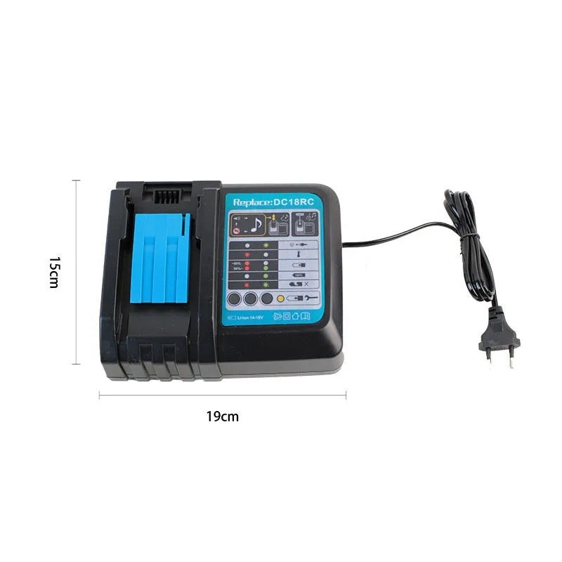 18V 6000mAh lithium battery pack for Makita electric tools with EU plug charger in paper box