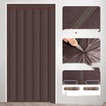 New Chinese style cotton Oxford cloth door curtain with long magnetic strip for draught proofing.