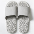 Reflexology foot massage slippers with 3D acupressure nodes in light blue