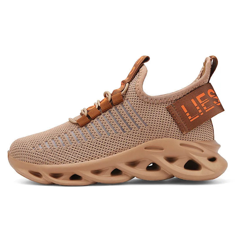 Children's fabric sneakers with Velcro closure in black, khaki or white colours