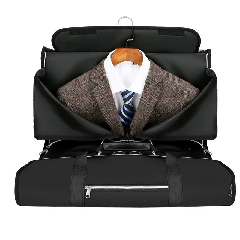 Oxford cloth multi-purpose bag in grey with organisational compartments and expansion functionality