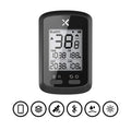 Black plastic waterproof digital stopwatch for bicycle riding and sports timing.
