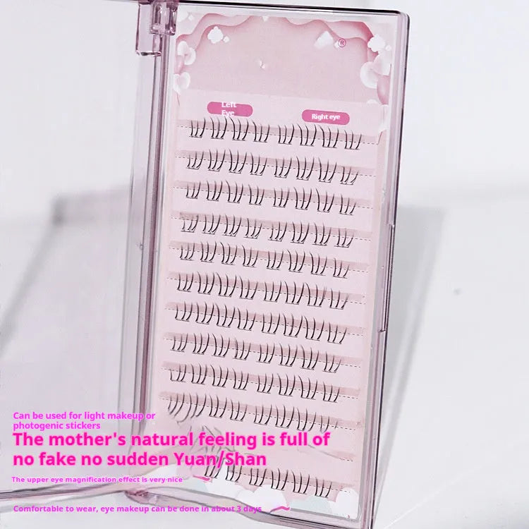 12 row false eyelashes with kitten paw lower lashes natural long style pointed tails