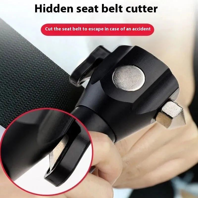 Strong Light outdoor super bright rechargeable torch with car broken window hammer in aluminium alloy body
