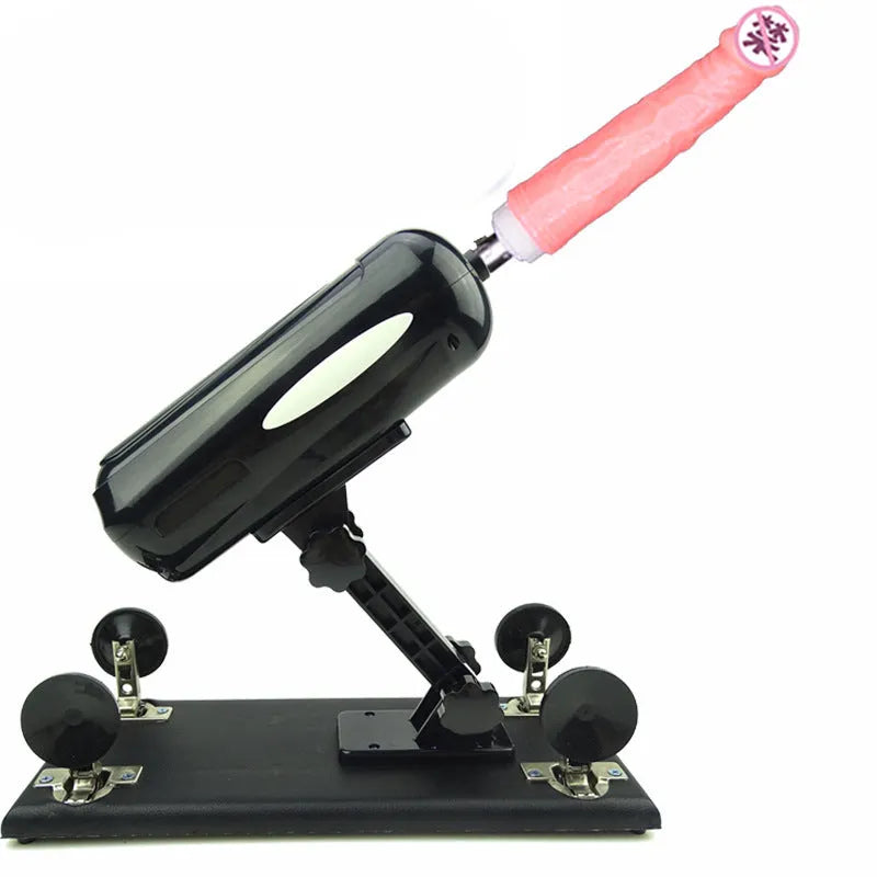 Purple automatic telescopic thrusting sex toy measuring 37x15cm