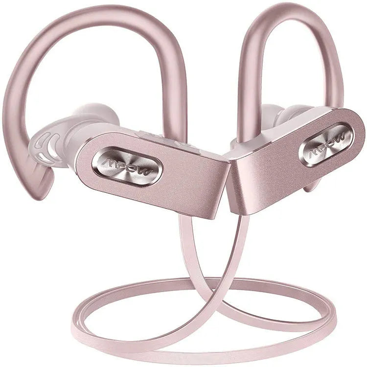 Flame2 black hanging ear Bluetooth headset showing earpiece design