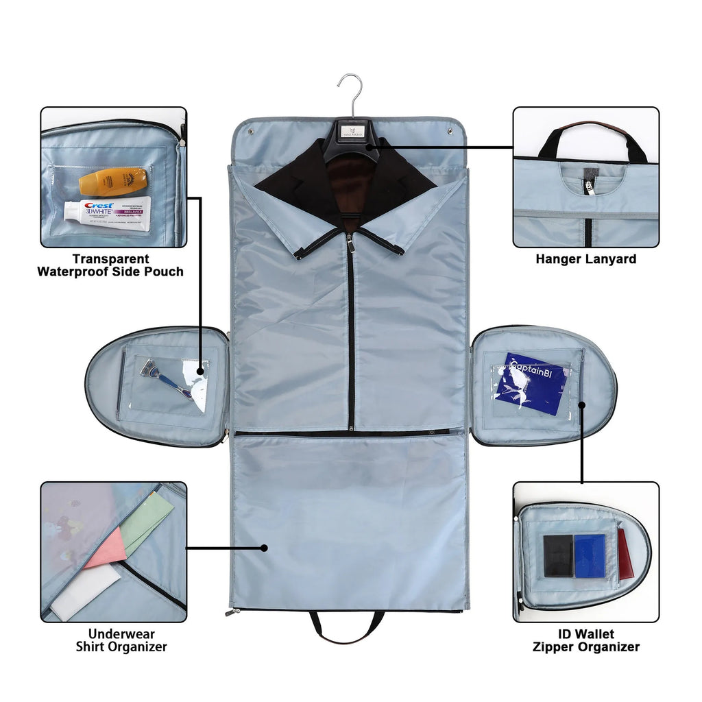 Foldable Oxford cloth duffel bag in dark blue with 36-55L capacity for travel and workouts