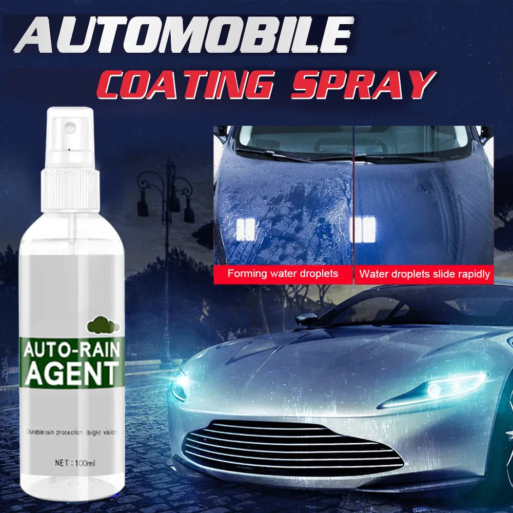 General Motors Antifogging Agent spray bottle in blue and green, 30ml and 100ml sizes