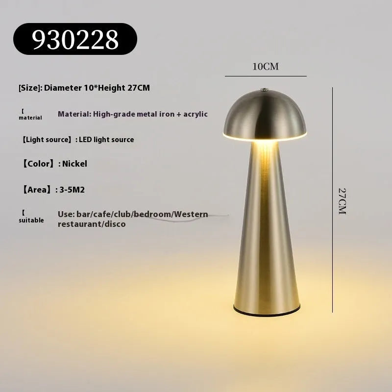 Creative touch switch outdoor USB table lamp metal iron 270mm height atmosphere lighting for garden