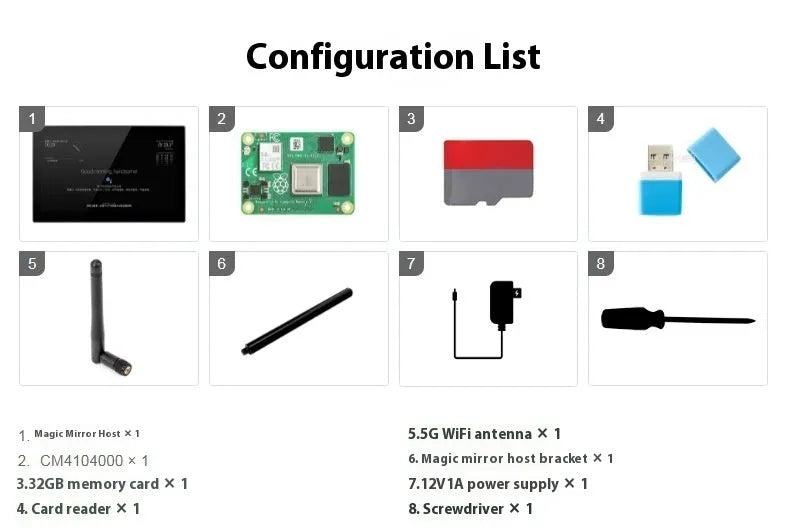 13.3-inch integrated computer touch display with CM4 main control unit for magic mirror voice assistant applications