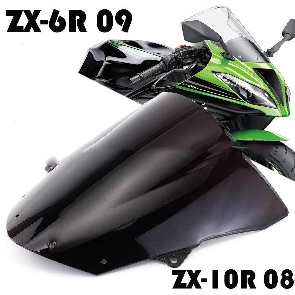 Blue transparent motorcycle windscreen for Kawasaki sport bike replacement