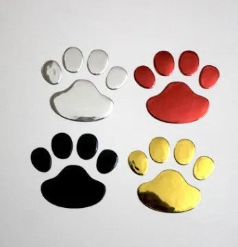 PVC hand-shaped brush car bumper sticker with footprints design in four colour options