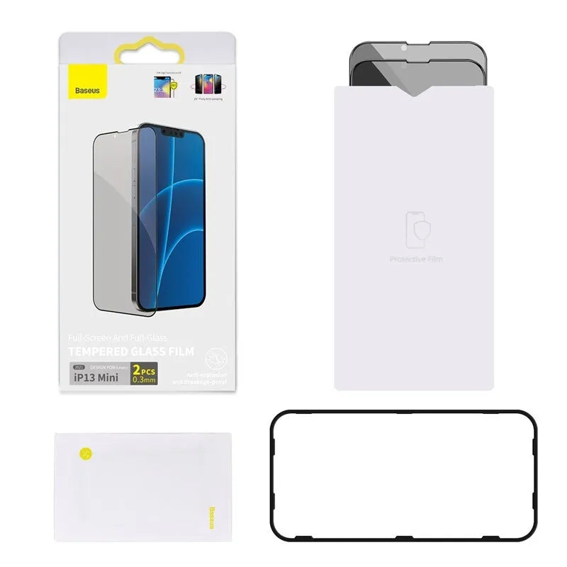 0.23mm non-broken edge full screen curved privacy tempered film for iPhone 5.4 inch model black