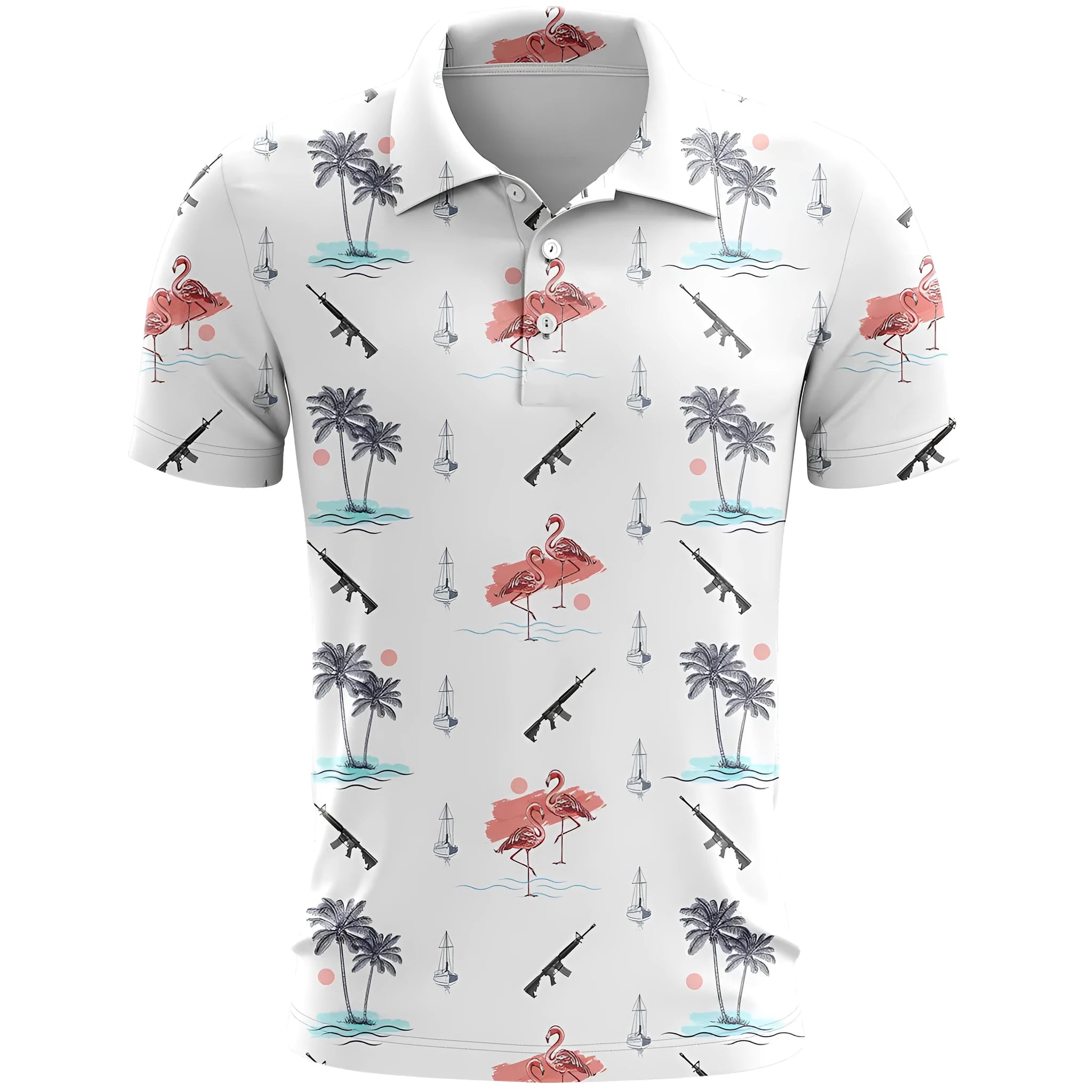3D printed short sleeve sports top in bird eye cloth fabric showing colour matching pattern and loose fit