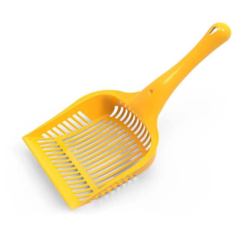PP plastic cat litter scoop in red, yellow, or blue available in small or medium size