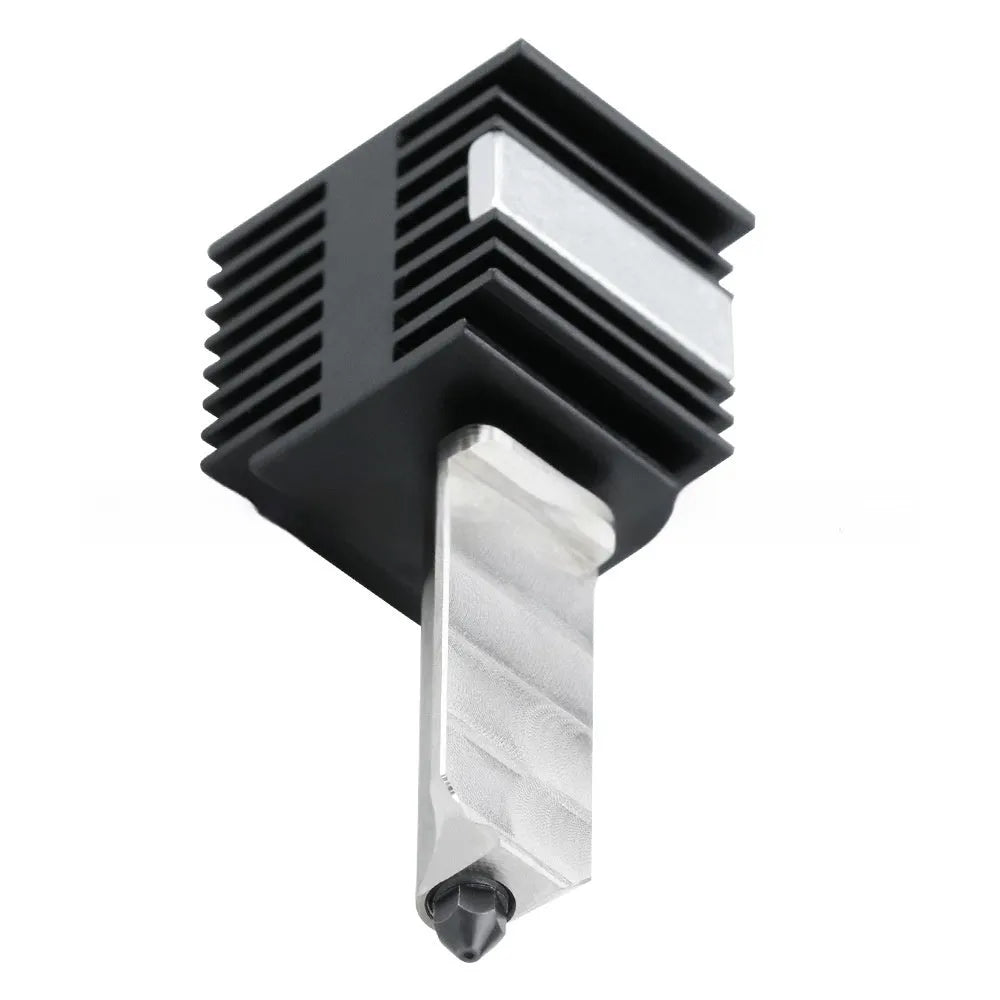 Hardened steel hot end nozzle kit with four sizes for Bambu Lab A1 Mini 3D printer, includes black silicone sleeve.