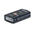 Keychain emergency Type-C rechargeable EDC mini flashlight in aluminium alloy with 2W LED light on keyring