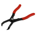 Red interior round nail removal pliers with PVC handles for door panel fastener extraction