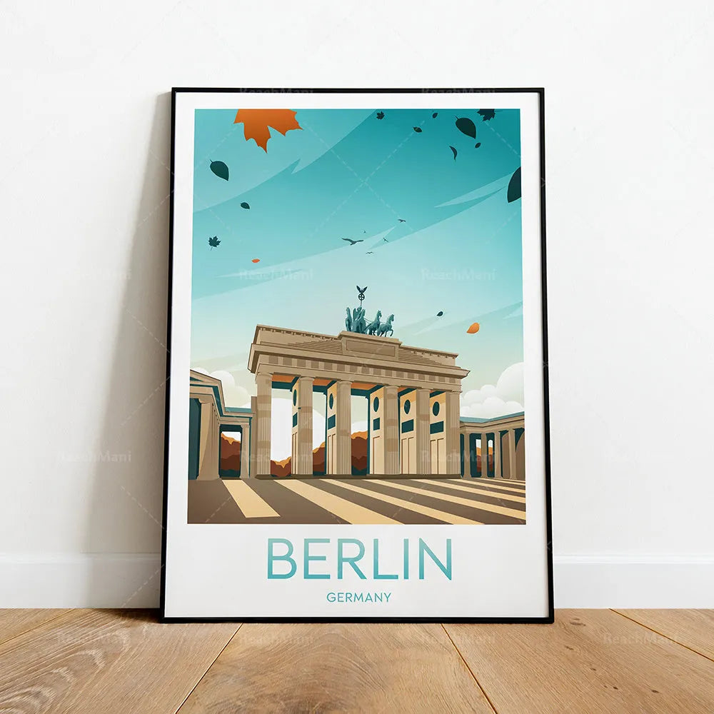Custom frameless canvas decorative painting in 50x70cm size with pine core and inkjet print for living room