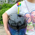 Yellow silicone sunflower helmet decoration with suction cup for motorcycle and bicycle customisation