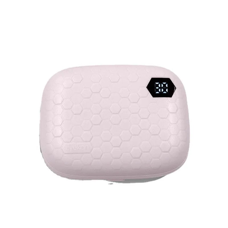 Automatic ultrasonic cleaning machine for invisible glasses in pearl white, blue, or pink colours