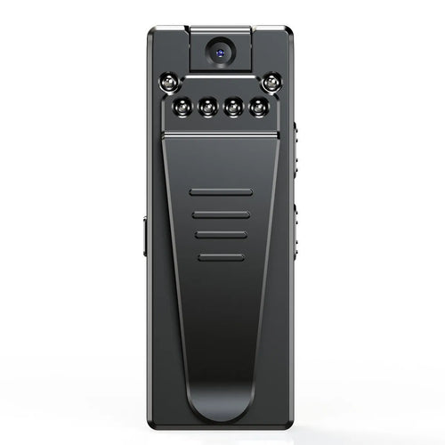 Black 1080p HD DV home camera with a lens capable of 90-degree rotation.