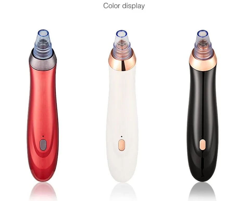 Electric blackhead removal tool in choice of colours with nozzle attachments