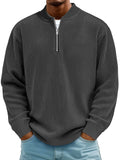 Men's digital print zip-up polyester cardigan with retro American style, loose fit, available in multiple colours
