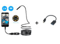 OWSOO USB endoscope camera with flexible cable, hook, and magnet for phone inspections