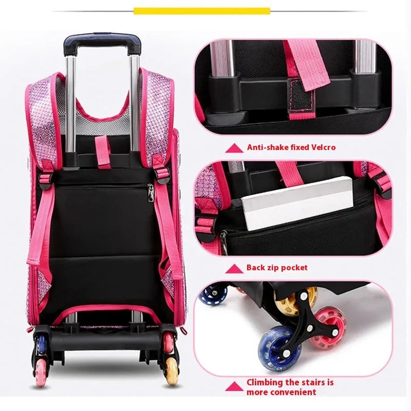 Transparent pet trolley carrier with folding design for small dogs and cats