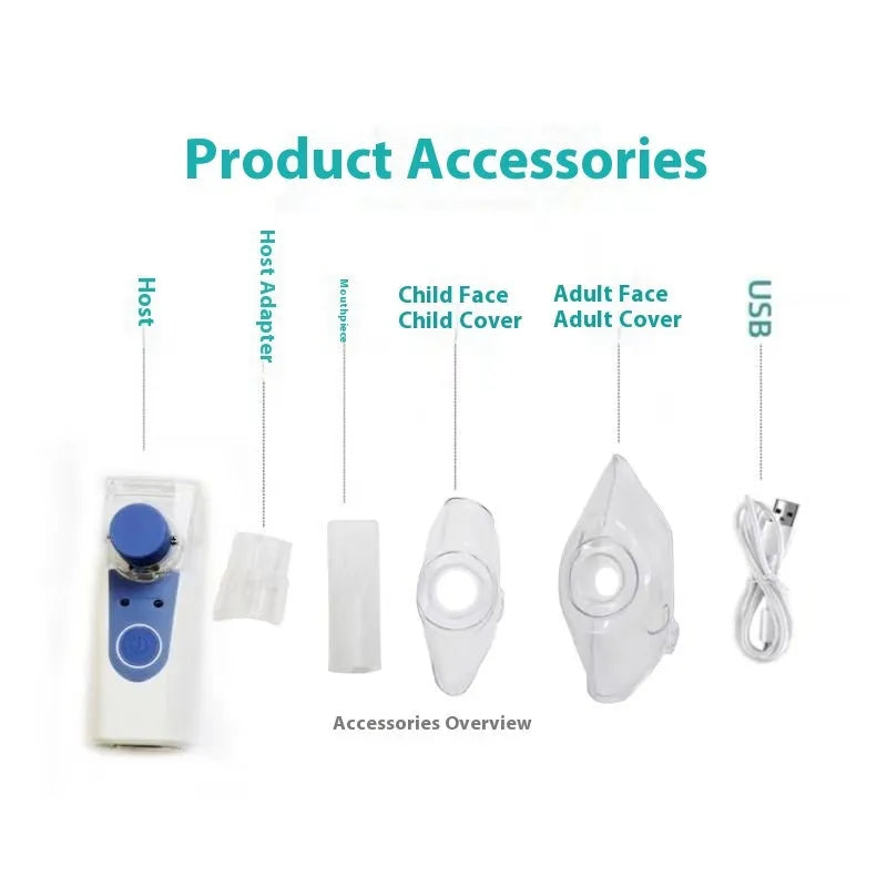 Household USB handheld nebuliser spray machine with columnar plastic design