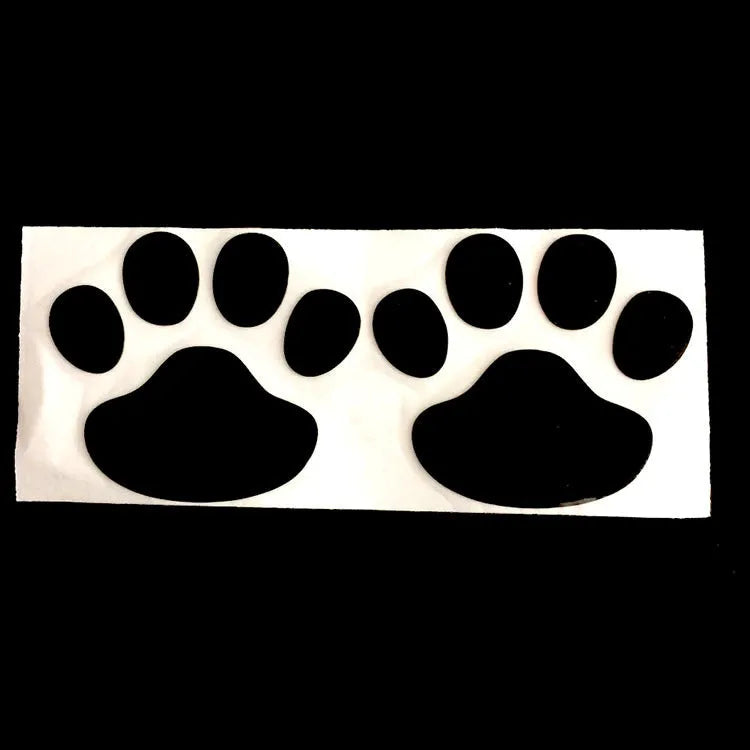 PVC hand-shaped brush car bumper sticker with footprints design in four colour options