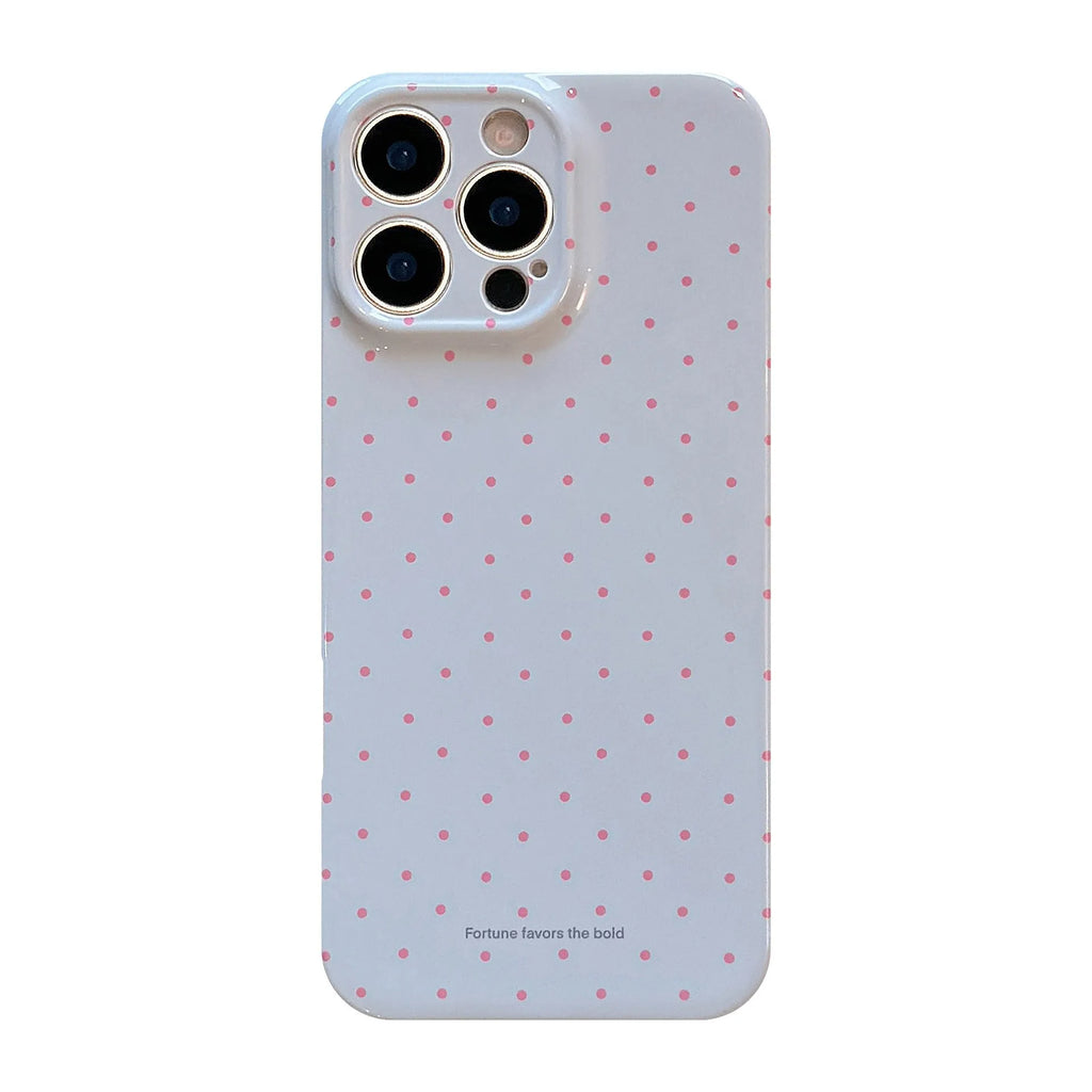 Soft TPU phone case with wavelet dot pattern for iPhone, available in pastel colours